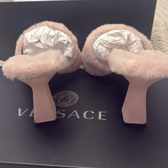 Versace Medusa faux fur mules -Authentic - Picture 4 of 12